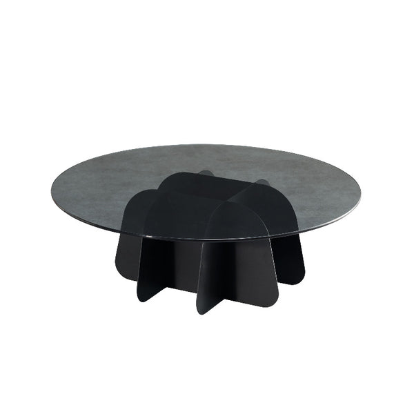 Floral Glass Coffee Table - Coppice Furniture Luxury Design