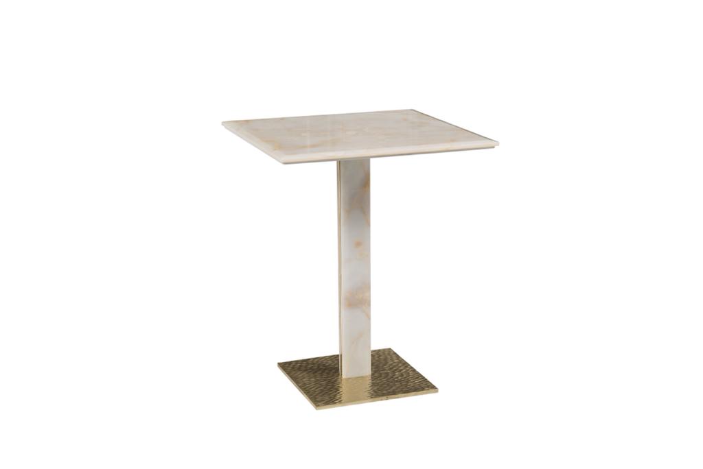 Square Brass Side Table