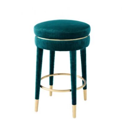 Green Fabric Stool