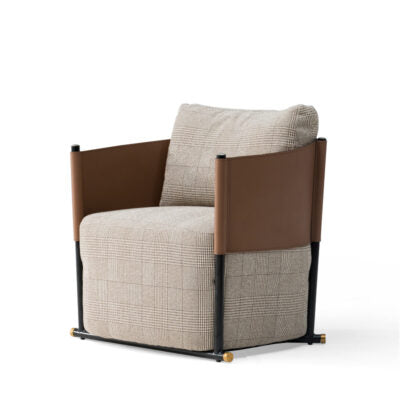 Leather Fabric Accent Chair - Coppice Furniture Luxury Design