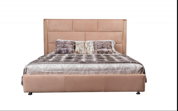 Suede Leather Bed - Coppice Furniture Luxury Design